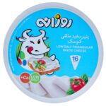 پنیر سفید مثلثی کم نمک روزانه 240 گرمی بسته 16 عددی
