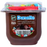 دسر پودينگ شكلاتي همراه دراژه شكلات سه رنگ دنت 105 گرمی بسته 3 عددی
